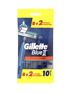 Одноразовые станки для бритья Gillett 2  Blue Plus   8+2шт