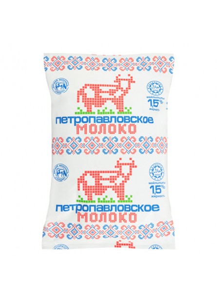 Молоко Петропавловское 1.5%  0.9л