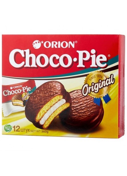 Печенье в глазури Choco Pie оригинал  12шт 360гр 