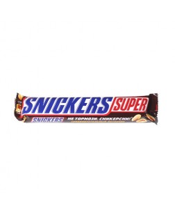 Snickers super шоколадный батончик 95г